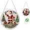 Hanging Diamond Art Ornament Kit Welcome Sign, Special Crystal Double Sided Diamonds Painting Pendant Kit for Adults Santa Claus, DIY Acrylic Gem Painting Board Kit